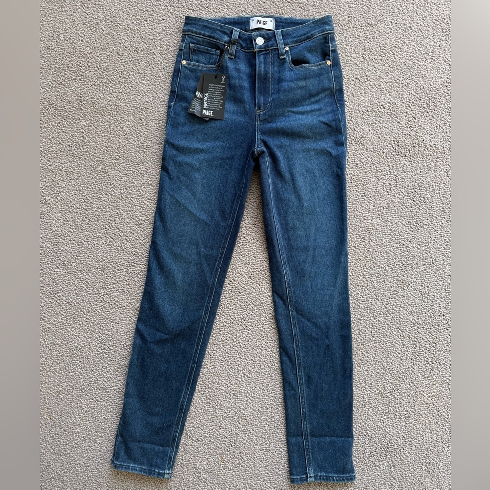 PAIGE Dark Blue GEMMA high rise Skinny Jeans